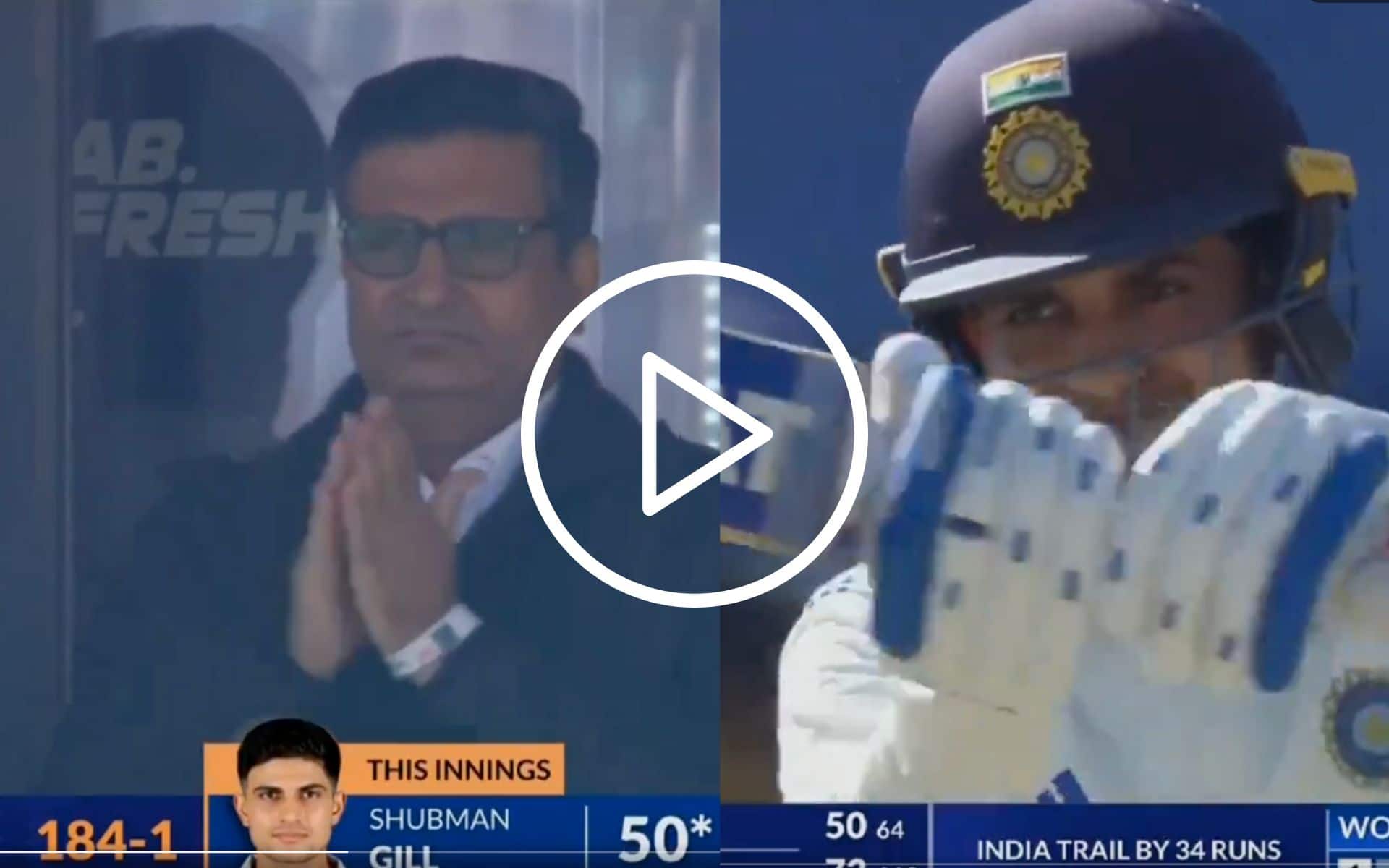 [Watch] Shubman Gill's Father Overjoyed As Son Gets His Test Fifty In Dharamsala